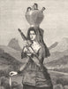FRANCE. Peasant of the Pyrenees c1878 old antique vintage print picture