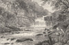 SCOTLAND. Stonebyres Falls c1886 old antique vintage print picture