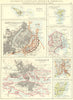 SCANDINAVIA. Heligoland; Copenhagen; Stockholm; Faroe Islands; Oslo 1897 map