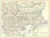 BALKANS. Turkey in Europe and Bulgaria 1897 old antique vintage map plan chart