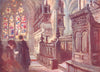 OXFORD. Christ Church-Interior of Latin Chapel 1903 old antique print picture