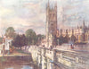 OXFORD. Magdalen Tower and Bridge 1903 old antique vintage print picture