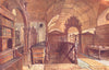 OXFORD. Interior of the Library of Merton College 1903 old antique print