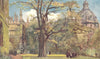 OXFORD. Fellows Garden, Exeter College 1903 old antique vintage print picture
