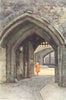 In the Tower of London. London. By Ernest Haslehust 1920 old antique print