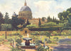 VATICAN. Italy. The Sunk Garden, The Vatican, Rome 1916 old antique print