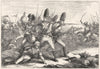 INDIA. The Battle of Arass. The Grenadiers at Bay c1880 old antique print