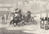 ILLE-ET-VILAINE. Un Tournoi a Rennes 1844 old antique vintage print picture