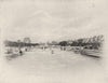 FRANCE. The Seine at Paris 1920 old antique vintage print picture