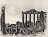ROME. Italy. Remains of Ancient Rome 1920 old antique vintage print picture