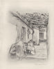 SPAIN. Courtyard in Seville 1920 old antique vintage print picture
