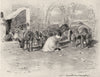 MOROCCO. Street scene in Tangier 1920 old antique vintage print picture