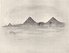 EGYPT. The Pyramids 1920 old antique vintage print picture