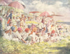 BURMA. Watching a Boatrace, Burma 1920 old antique vintage print picture