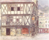 BRITTANY. Mediaeval house at Morlaix 1905 old antique vintage print picture