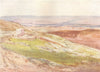 ISRAEL. The valley of the Jordan from the Mount of Olives 1902 old print
