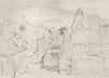 SHECHEM. Apse of 4th-century Church over Jacob's well at(Nablus) 1902 print