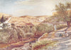 ISRAEL. The upper valley of the Kidron looking south 1902 old antique print