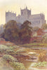 Ripon Minster from the River. Yorkshire. By Ernest Haslehust 1920 old print
