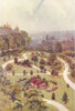 The Valley Gardens, Harrogate. Yorkshire. By Ernest Haslehust 1920 old print
