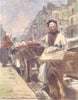 PARIS. A Fruit Seller 1909 old antique vintage print picture