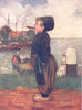 NETHERLANDS. Zeeland. A boy smoking, Volendam 1904 old antique print picture