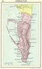 GIBRALTAR. Gibraltar; Small map 1912 old antique vintage plan chart