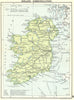 IRELAND. Ireland-Communications; Small map 1912 old antique plan chart