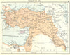 TURKEY. Turkey in Asia; Small map 1912 old antique vintage plan chart