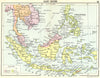 ASIA. East Indies; Small map 1912 old antique vintage plan chart