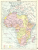 AFRICA. Africa; Small map 1912 old antique vintage plan chart