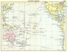 PACIFIC. Pacific Ocean; Small map 1912 old antique vintage plan chart