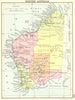 AUSTRALIA. Western Australia; Small map 1912 old antique plan chart