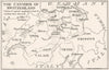 SWITZERLAND. The Cantons of Switzerland 1930 old vintage map plan chart