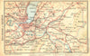 SWITZERLAND. Environs of Geneva 1930 old vintage map plan chart