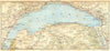 SWITZERLAND. Lake of Geneva 1930 old vintage map plan chart