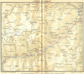 SWITZERLAND. Lower Engadin 1930 old vintage map plan chart