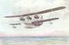 INDIA. Short Calcutta flying boat 1930 old vintage print picture