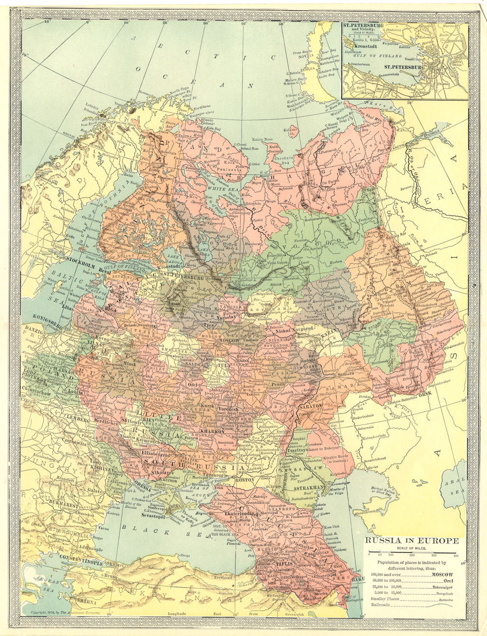RUSSIA IN EUROPE. St. Petersburg environs 1907 old antique map plan chart