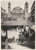CUBA. Havana; 1. Cathedral of Havana; 2. Colon Park, Havana 1907 old print
