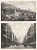 ARGENTINA. The Harbor of Rio; May Avenue, Buenos Aires 1907 old antique print