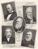 GERMANY. Spencer; Humboldt; Darwin; Huxley; Tyndall 1907 antique print