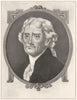 THOMAS JEFFERSON. Third President of the United States 1907 old antique print