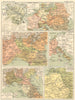 EUROPA. Parigi(Paris); Francese; Italia Compoformio; Belgio Reno 1889 old map