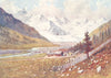 SWITZERLAND. The Rosegg and Morteratsch Valleys. The Roseg Glacier 1907 print