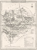 RUTLANDSHIRE. County map. Polling places. Coach roads. DUGDALE 1845 old