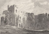 WALES. Interior of Chepstow Castle, Monmouthshire. DUGDALE 1845 old print