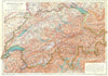 SWITZERLAND. Switzerland Suisse Schweiz 1910 old antique map plan chart