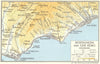 Bordighera and San Remo Environs 1960 old vintage map plan chart
