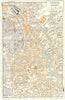 GENOA town/city plan. Genova. Italy 1960 old vintage map chart